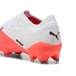 PUMA Ultra Nitro 7 Pro Gras Voetbalschoenen (FG) Wit Felrood Zwart