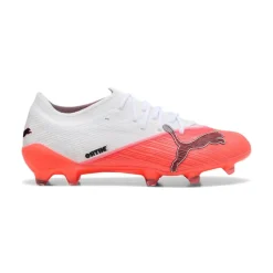 PUMA Ultra Nitro 7 Pro Gras Voetbalschoenen (FG) Wit Felrood Zwart