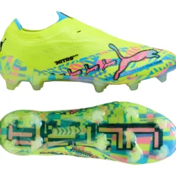 PUMA Ultra Nitro 7 Ultimate ADV Veterloze Gras Voetbalschoenen (FG) Neongroen Felblauw Felroze