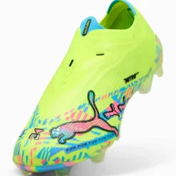 PUMA Ultra Nitro 7 Ultimate ADV Veterloze Gras Voetbalschoenen (FG) Neongroen Felblauw Felroze