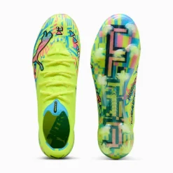 PUMA Ultra Nitro 7 Ultimate ADV Gras Voetbalschoenen (FG) Neongroen Felblauw Felroze