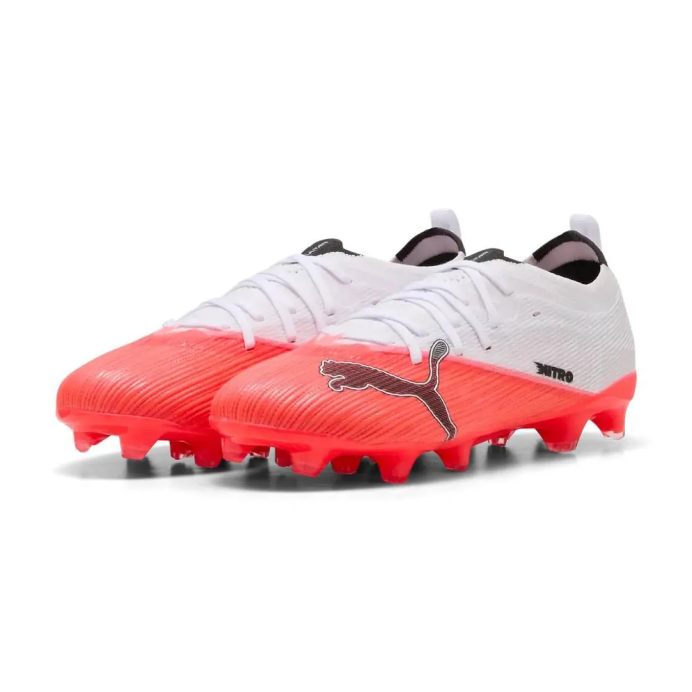PUMA Ultra Nitro 7 Ultimate Gras / Kunstgras Voetbalschoenen (MG) Kids Wit Felrood Zwart