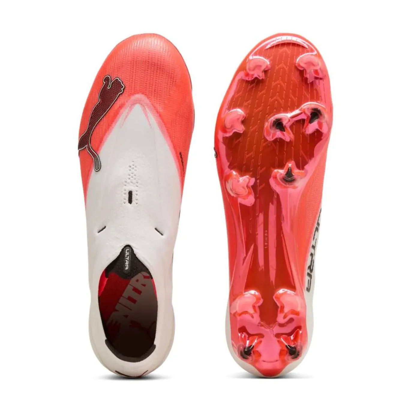 PUMA Ultra Nitro 7 Ultimate Veterloze Gras Voetbalschoenen (FG) Wit Felrood Zwart