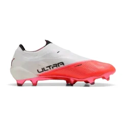 PUMA Ultra Nitro 7 Ultimate Veterloze Gras Voetbalschoenen (FG) Wit Felrood Zwart