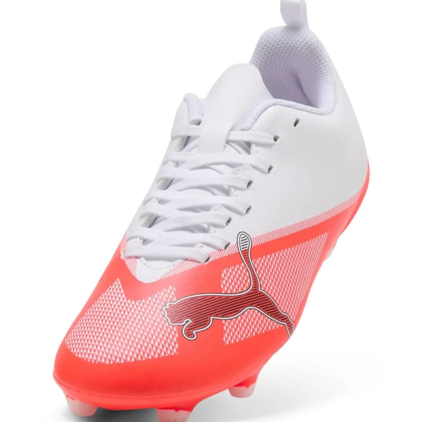 PUMA Ultra 7 Play Gras / Kunstgras Voetbalschoenen (MG) Kids Wit Felrood Zwart