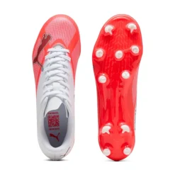 PUMA Ultra 7 Play Gras / Kunstgras Voetbalschoenen (MG) Wit Felrood Zwart