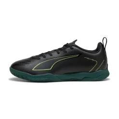 PUMA Ultra 6 Play Zaalvoetbalschoenen (IN) Kids Zwart Donkergroen Lichtgroen