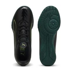 PUMA Ultra 6 Play Zaalvoetbalschoenen (IN) Kids Zwart Donkergroen Lichtgroen
