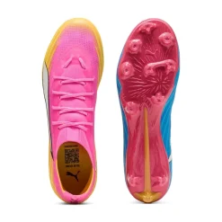PUMA Ultra 6 Pro Gras / Kunstgras Voetbalschoenen (MG) Felroze Blauw Geel