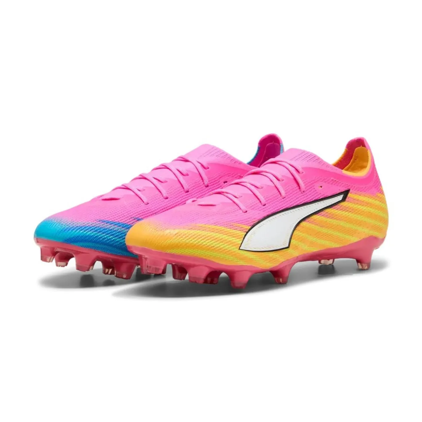 PUMA Ultra 6 Pro Gras / Kunstgras Voetbalschoenen (MG) Felroze Blauw Geel