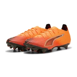 PUMA Ultra 6 Ultimate Carbon Gras Voetbalschoenen (FG) Dames Oranje Zwart Zilver
