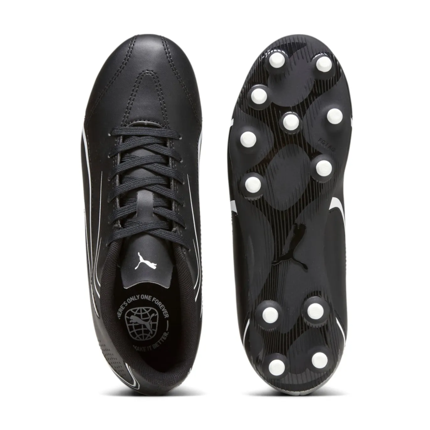 PUMA Vitoria Gras / Kunstgras Voetbalschoenen (MG) Kids Zwart Wit