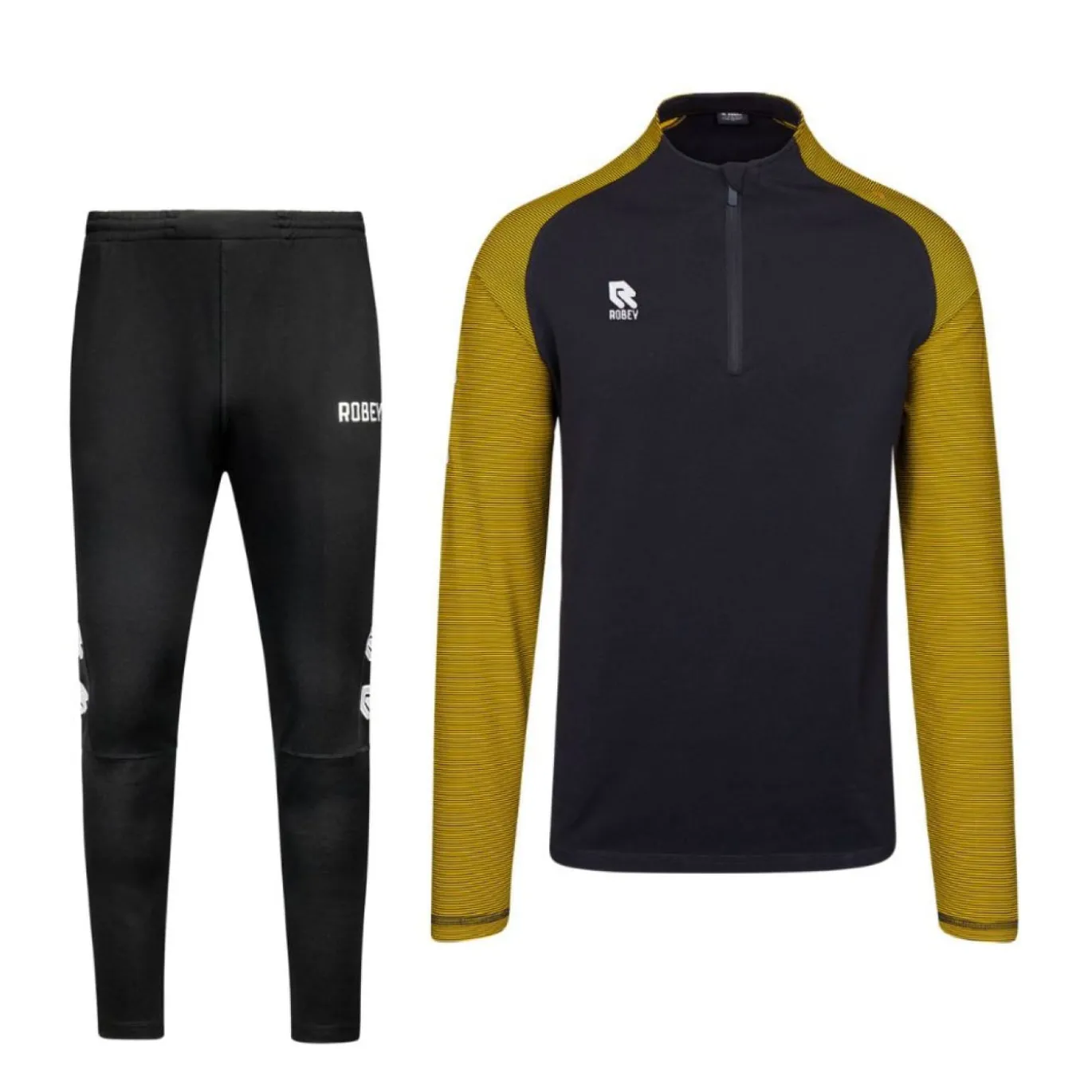 Robey Performance Half-Zip Trainingspak Kids Zwart Geel