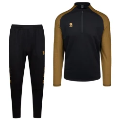 Robey Performance Half-Zip Trainingspak Kids Zwart Goud