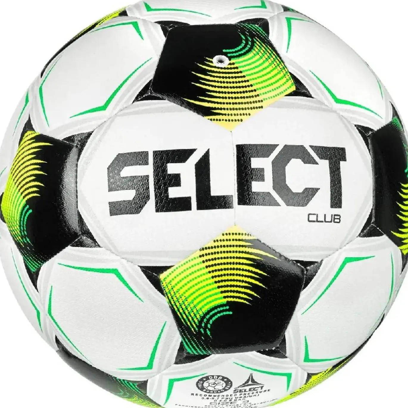 Select Club V26 Voetbal Maat 3 Wit Zwart Felgroen Geel