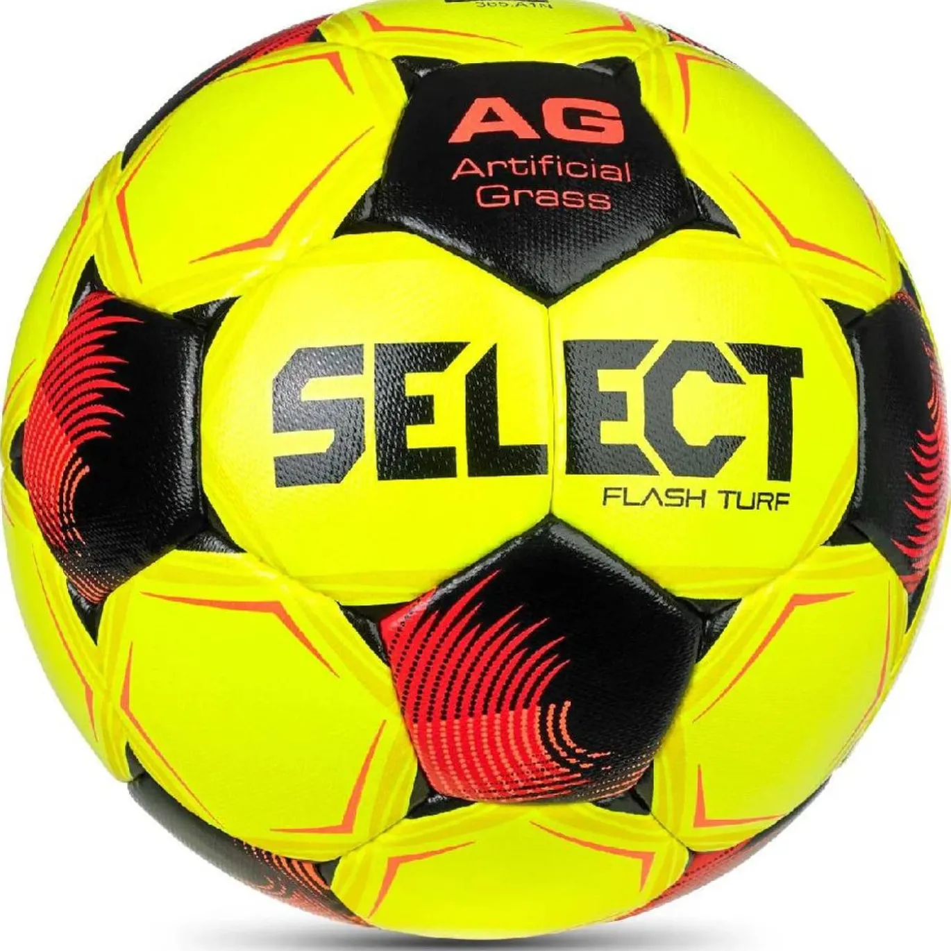 Select Flash Turf V26 Voetbal Maat 5 Geel Zwart Felrood
