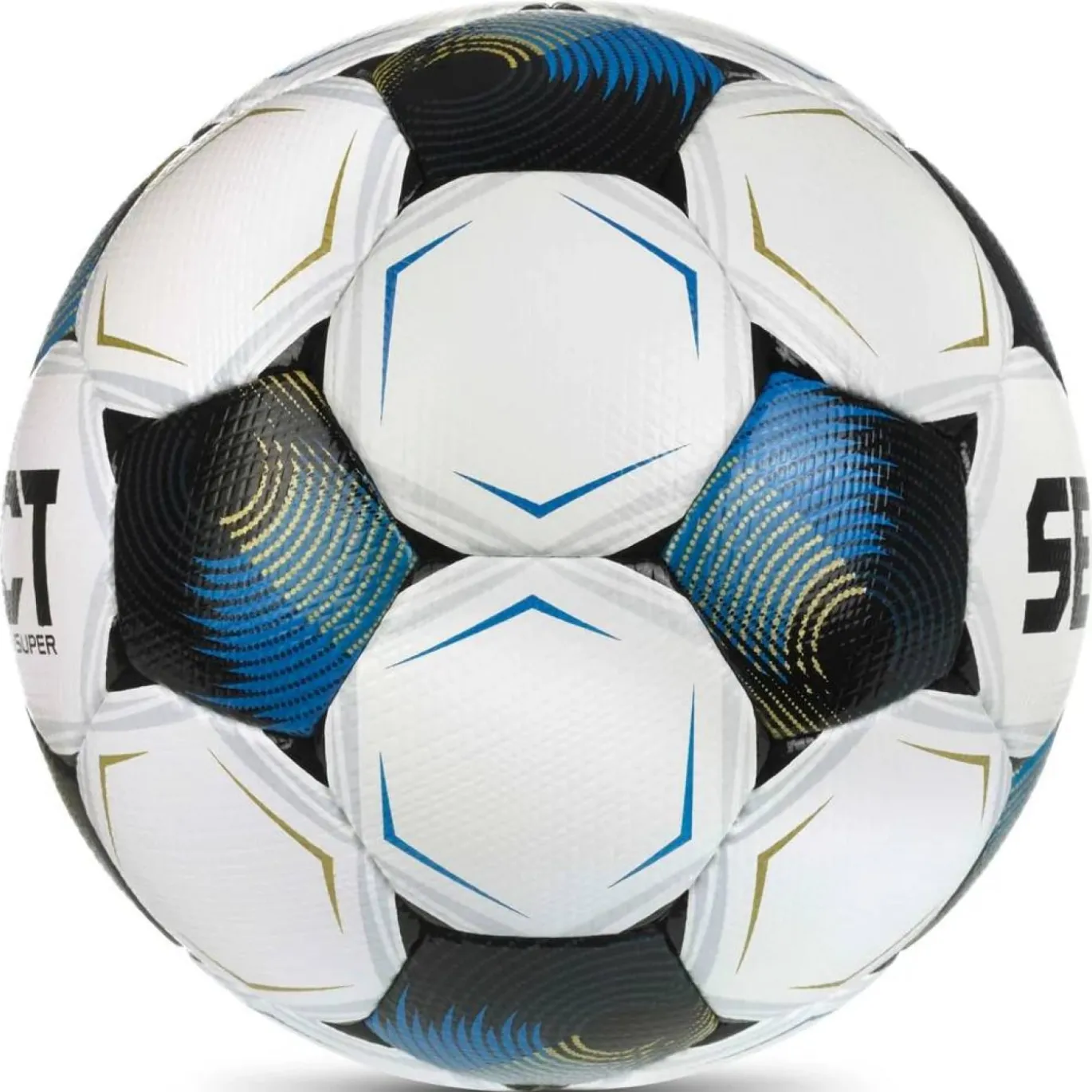 Select Super V26 Voetbal Maat 5 Wit Zwart Blauw Goud