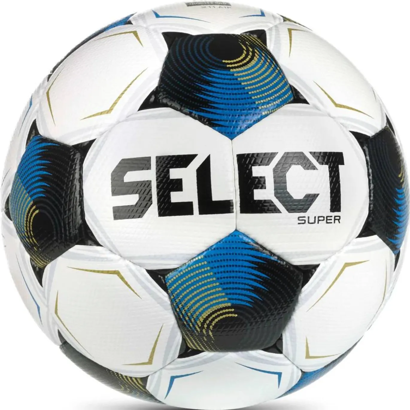 Select Super V26 Voetbal Maat 5 Wit Zwart Blauw Goud