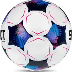 Select Team V26 Voetbal Maat 4 Wit Blauw Felroze