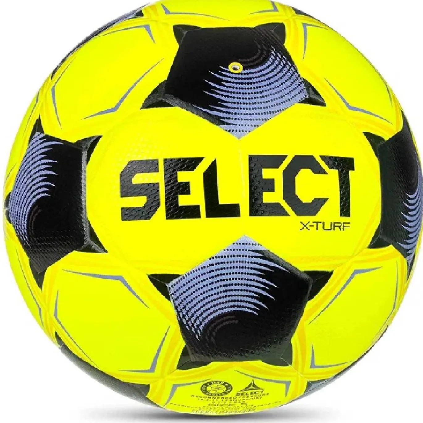 Select X-Turf V26 Voetbal Maat 5 Felgeel Zwart Lichtpaars