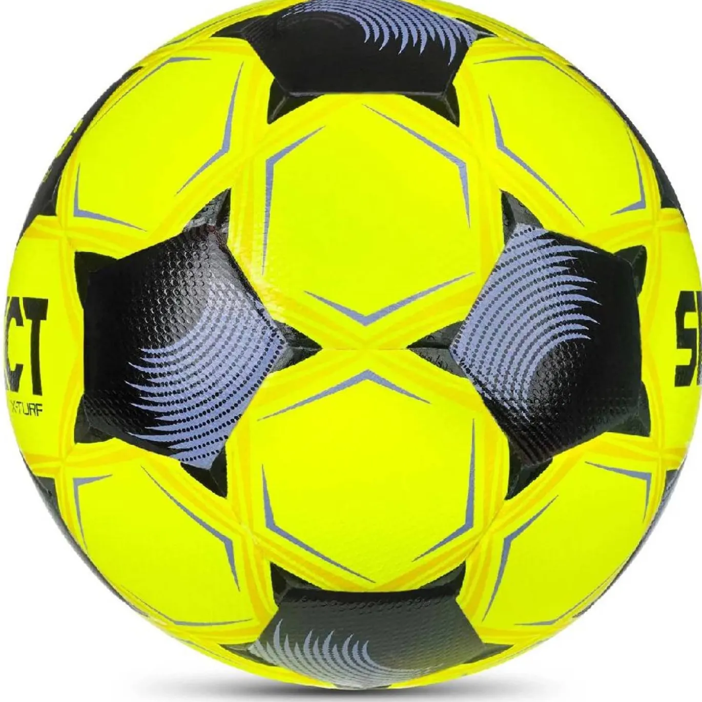 Select X-Turf V26 Voetbal Maat 5 Felgeel Zwart Lichtpaars