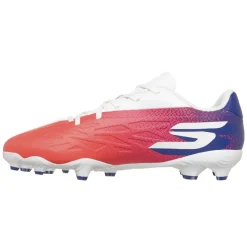 Skechers Razor 2 Low Gras / Kunstgras Voetbalschoenen (MG) Kids Wit Felrood Blauw Roze