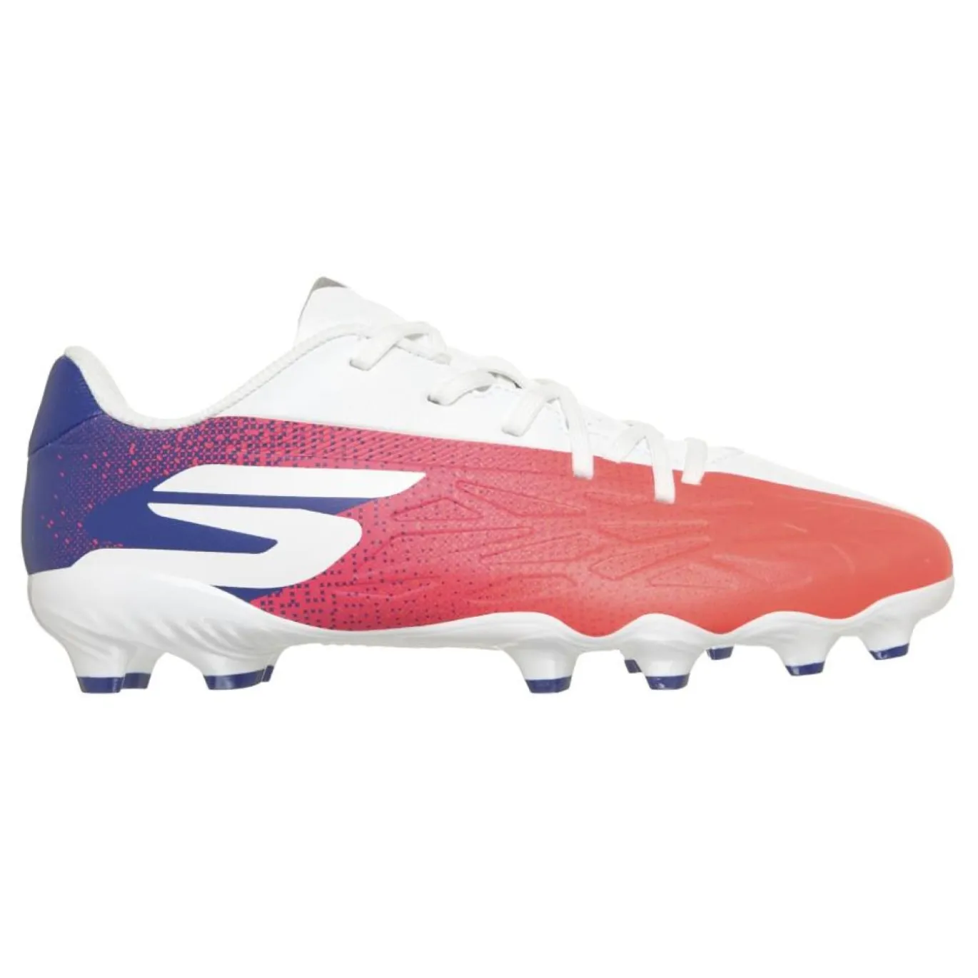 Skechers Razor 2 Low Gras / Kunstgras Voetbalschoenen (MG) Kids Wit Felrood Blauw Roze