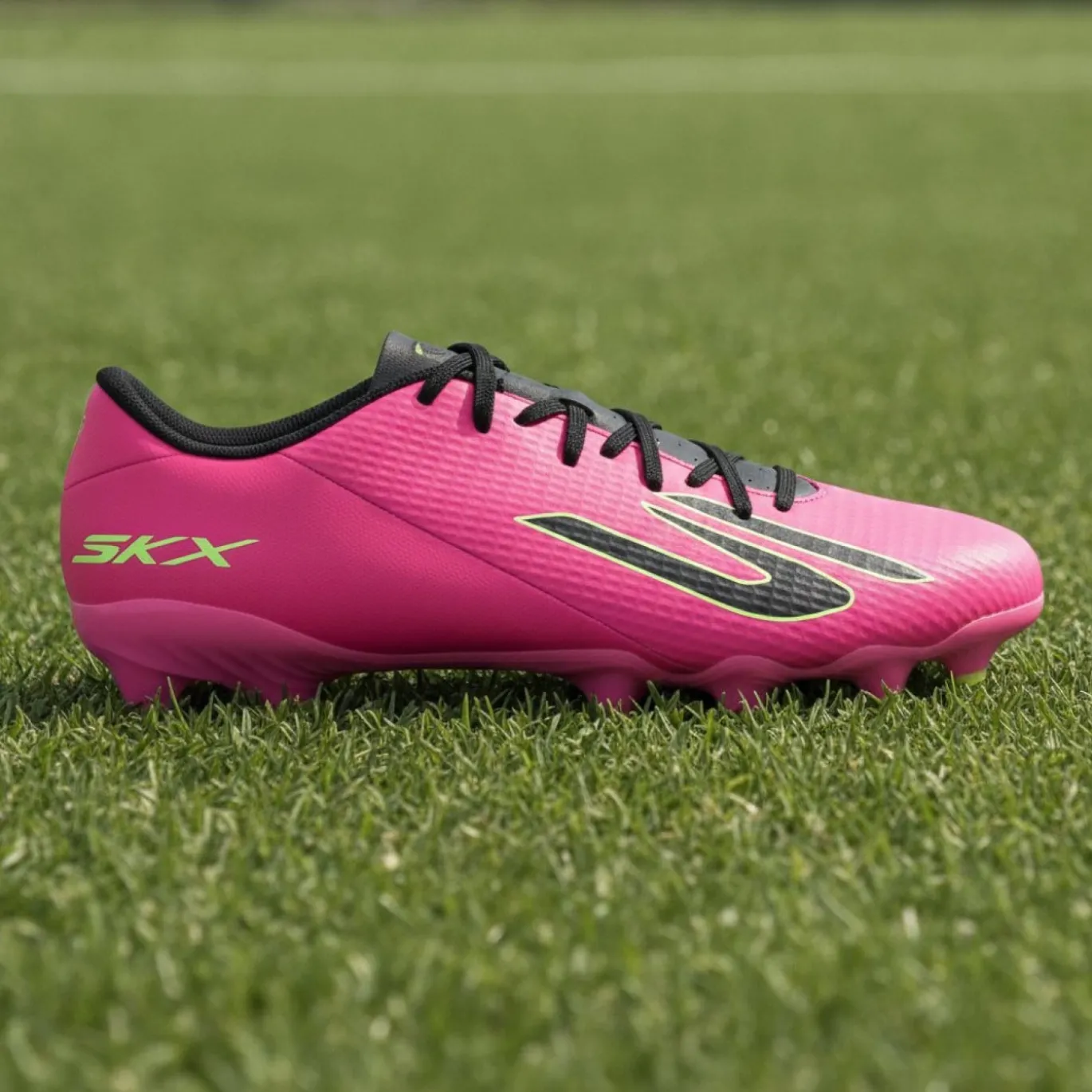Skechers SKX_2 Academy Gras Voetbalschoenen (FG) Roze Zwart