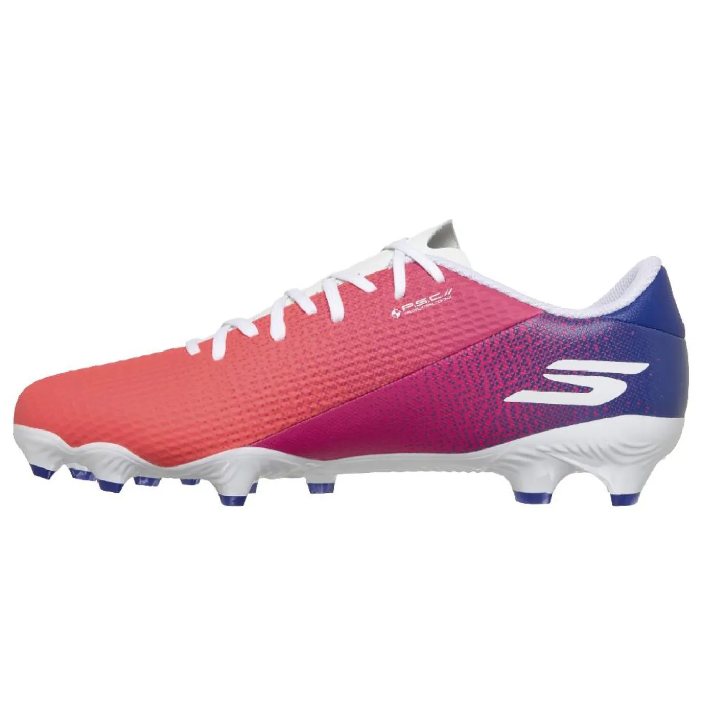 Skechers SKX_2 Academy Low Gras Voetbalschoenen (FG) Wit Felrood Blauw Roze