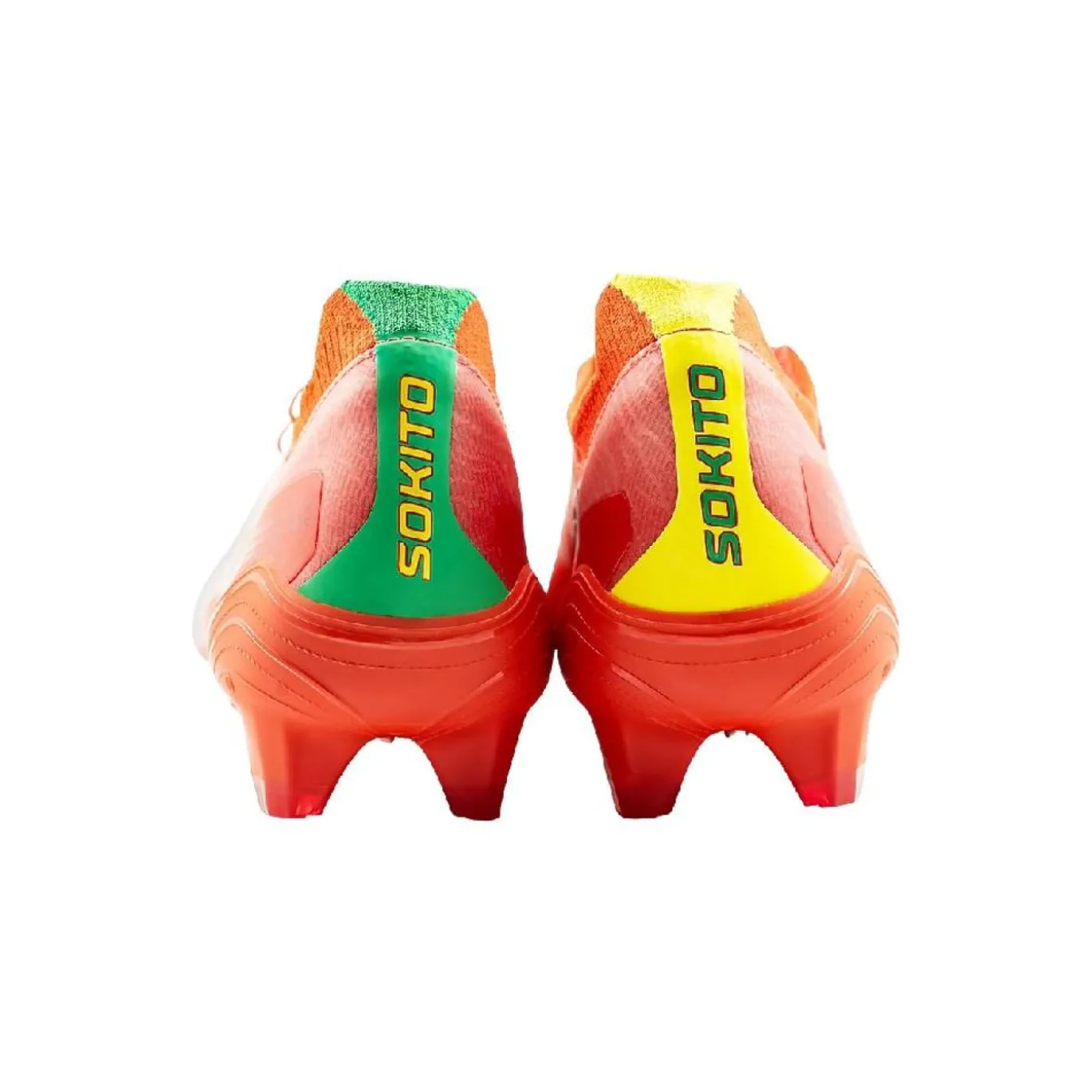Sokito Scudetta Atlas Gras Voetbalschoenen (FG) Rood Zwart Geel Groen