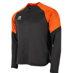 Stanno Bolt Trainingstrui 1/4-Zip Zwart Oranje