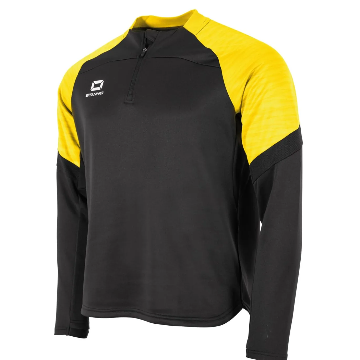 Stanno Bolt Trainingstrui 1/4-Zip Zwart Geel