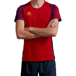 Stanno Bolt Voetbalshirt Rood Donkerblauw