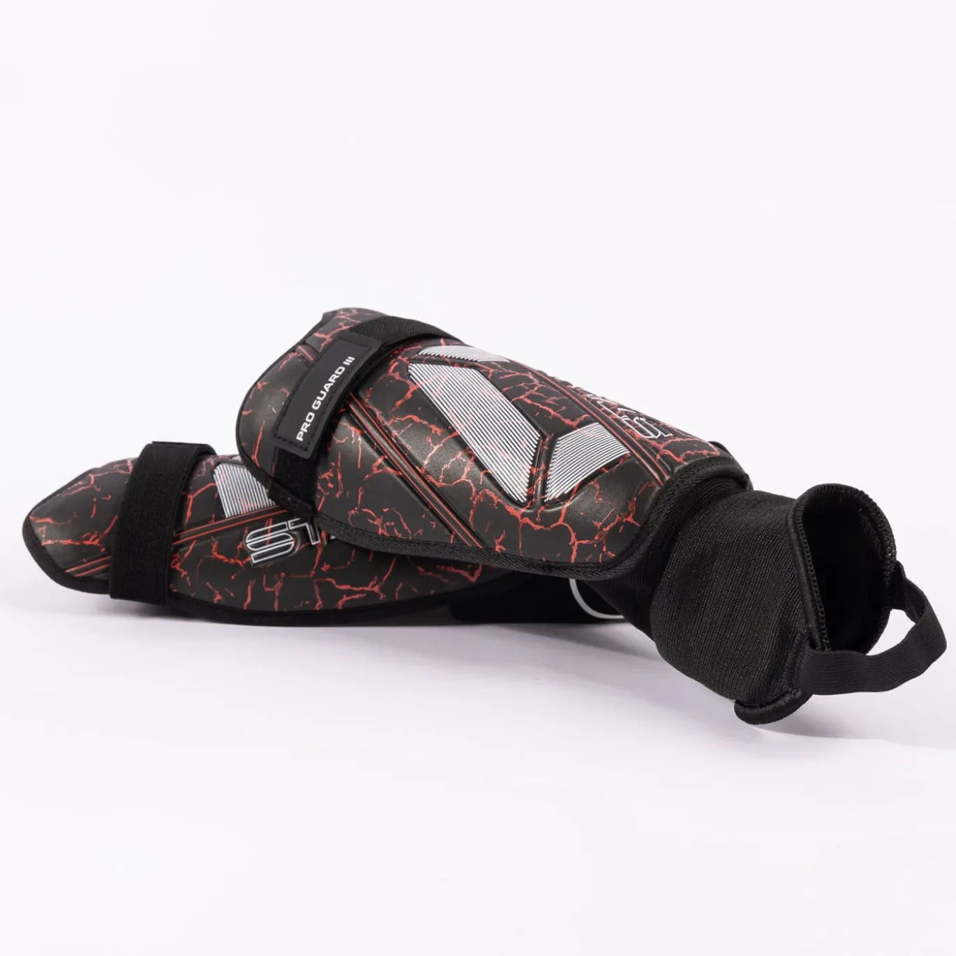 Stanno Pro Guard II Scheenbeschermers Zwart Rood Wit