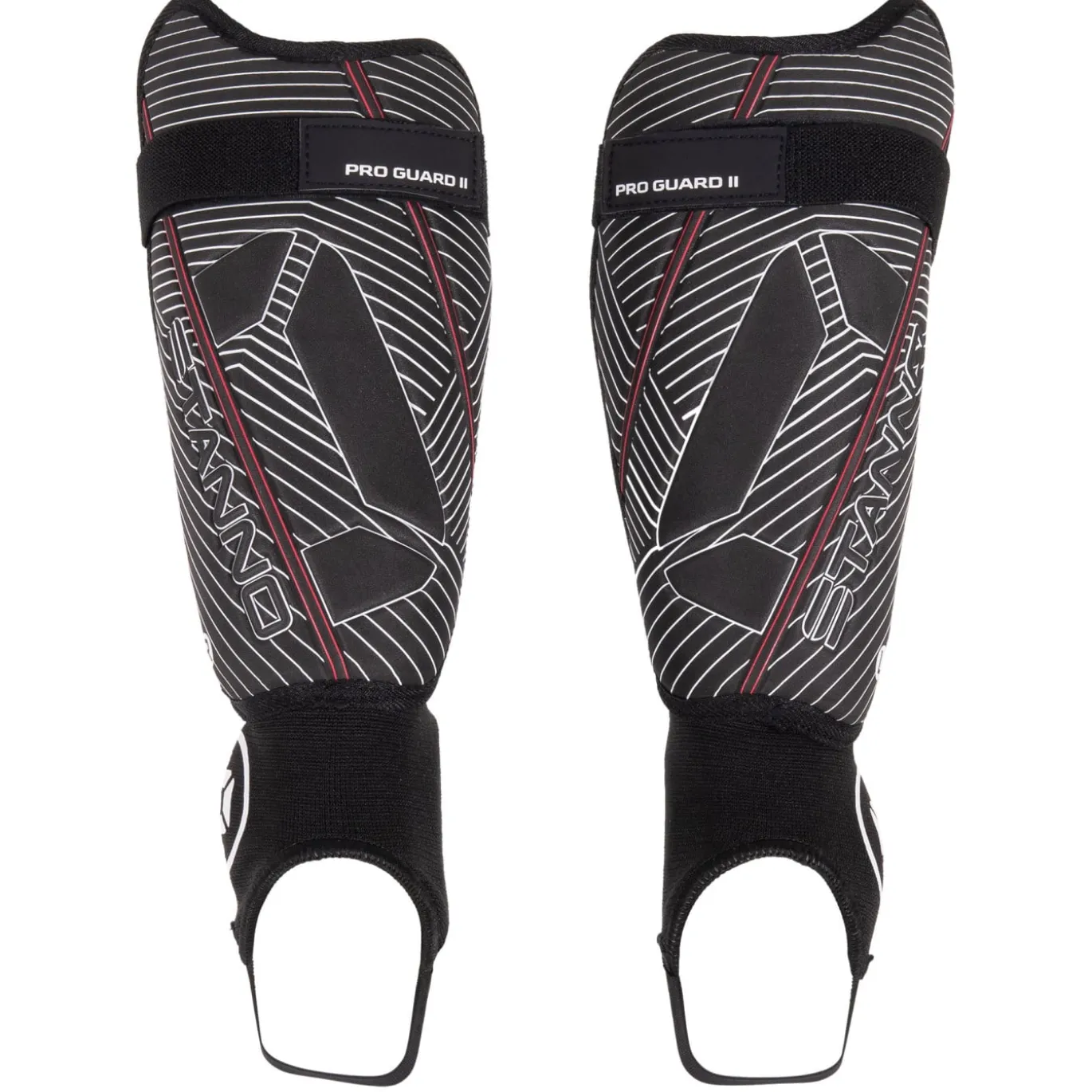 Stanno Pro Guard II Scheenbeschermers Zwart Wit Rood