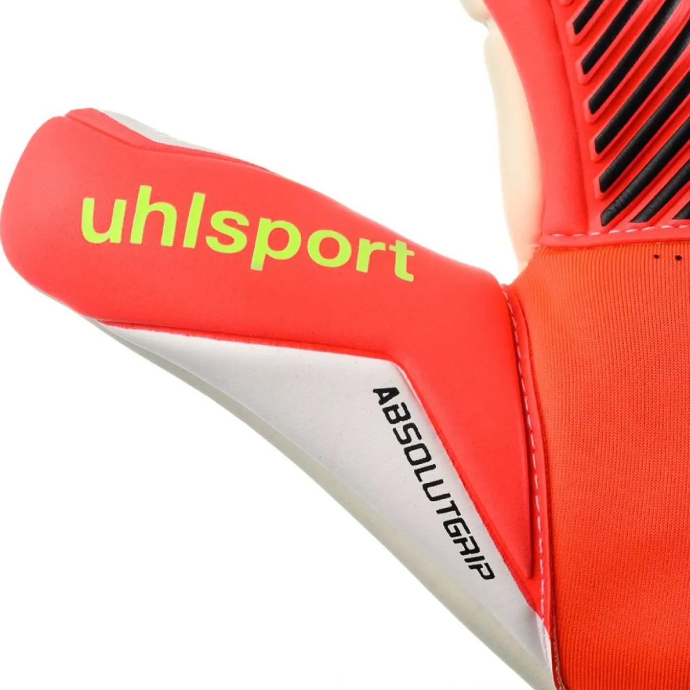 Uhlsport FM Absolutgrip HN Keepershandschoenen Felrood Zwart Felgeel