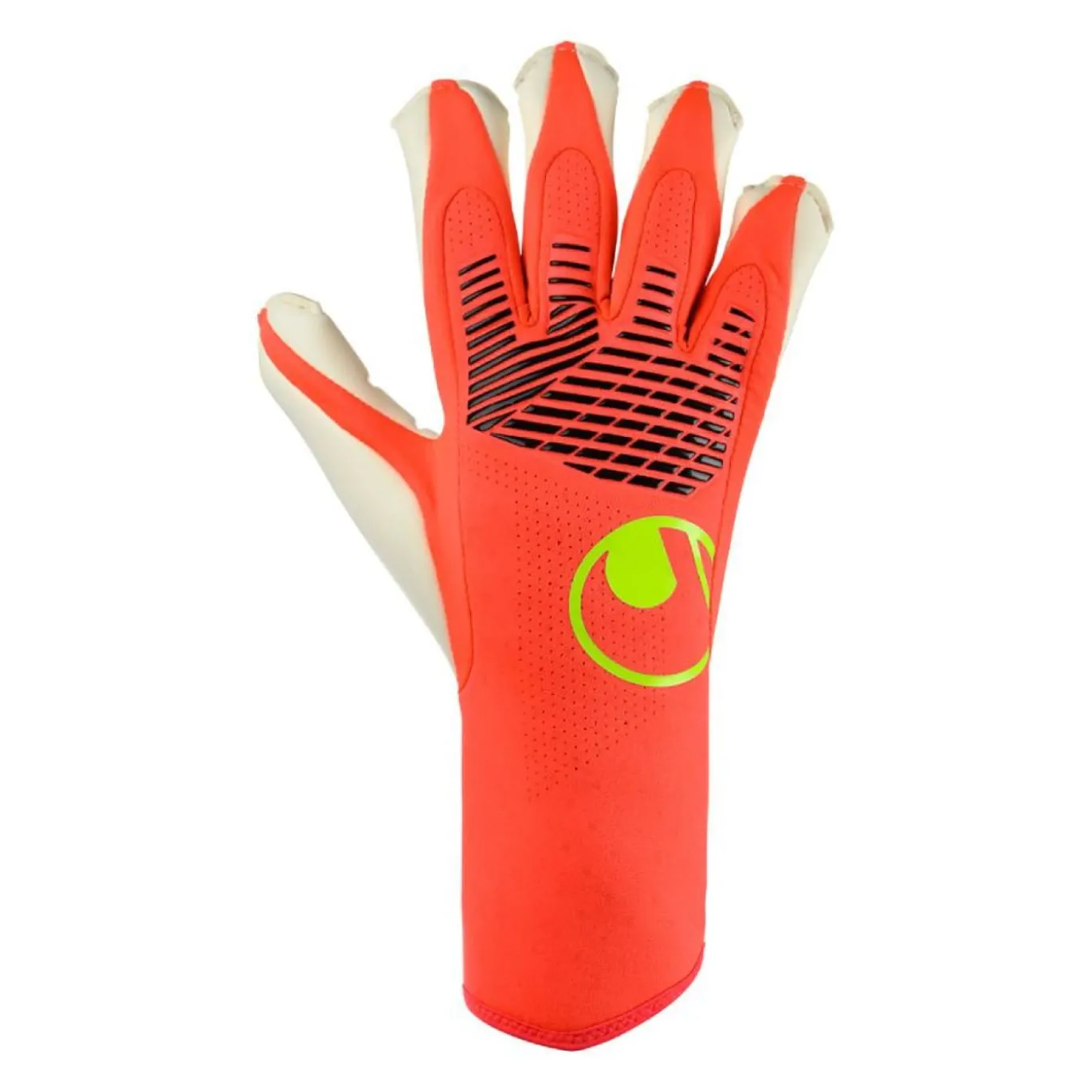 Uhlsport FM Absolutgrip Hybrid Keepershandschoenen Felrood Zwart Felgeel