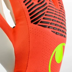 Uhlsport FM Absolutgrip Hybrid Keepershandschoenen Felrood Zwart Felgeel