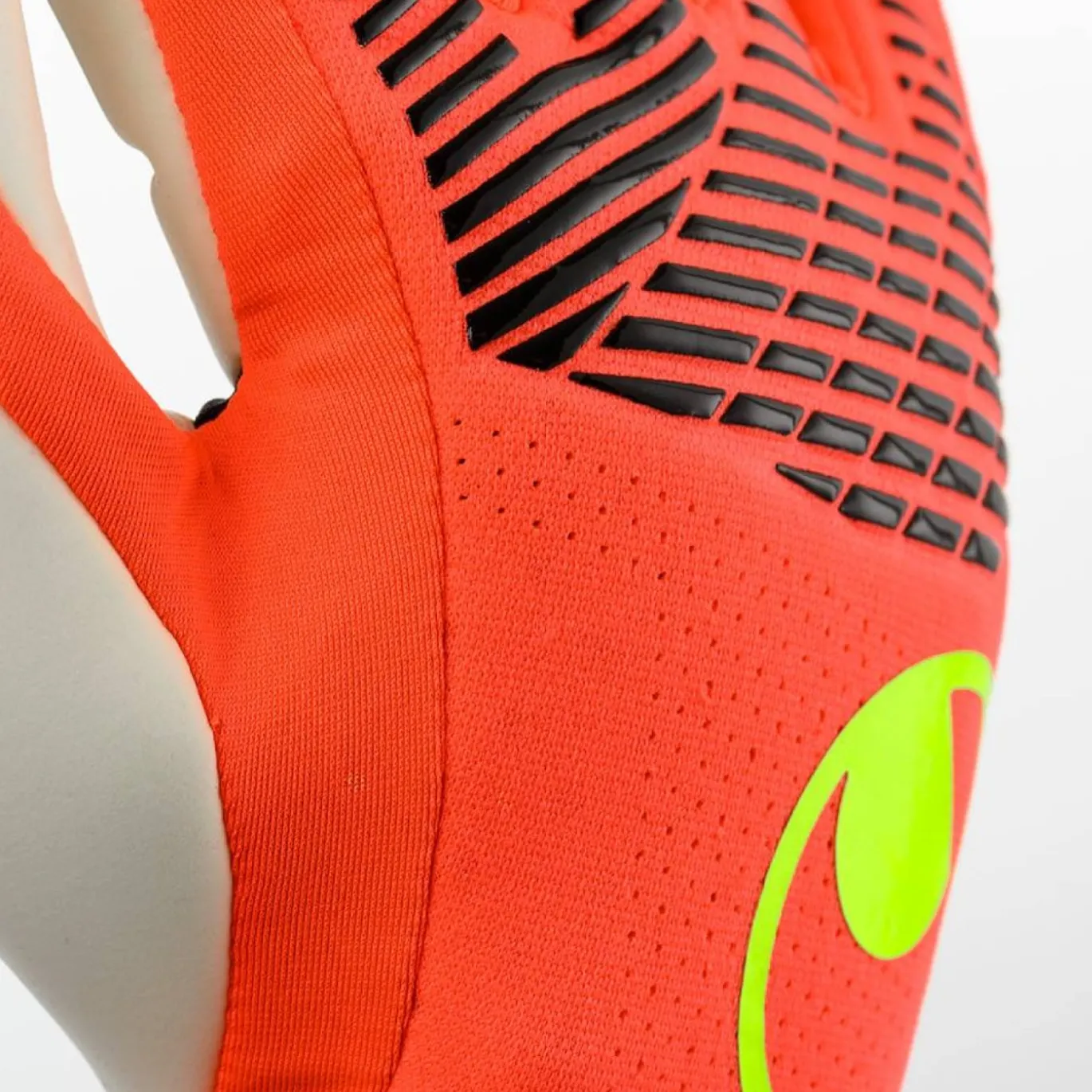 Uhlsport FM Absolutgrip Hybrid Keepershandschoenen Felrood Zwart Felgeel