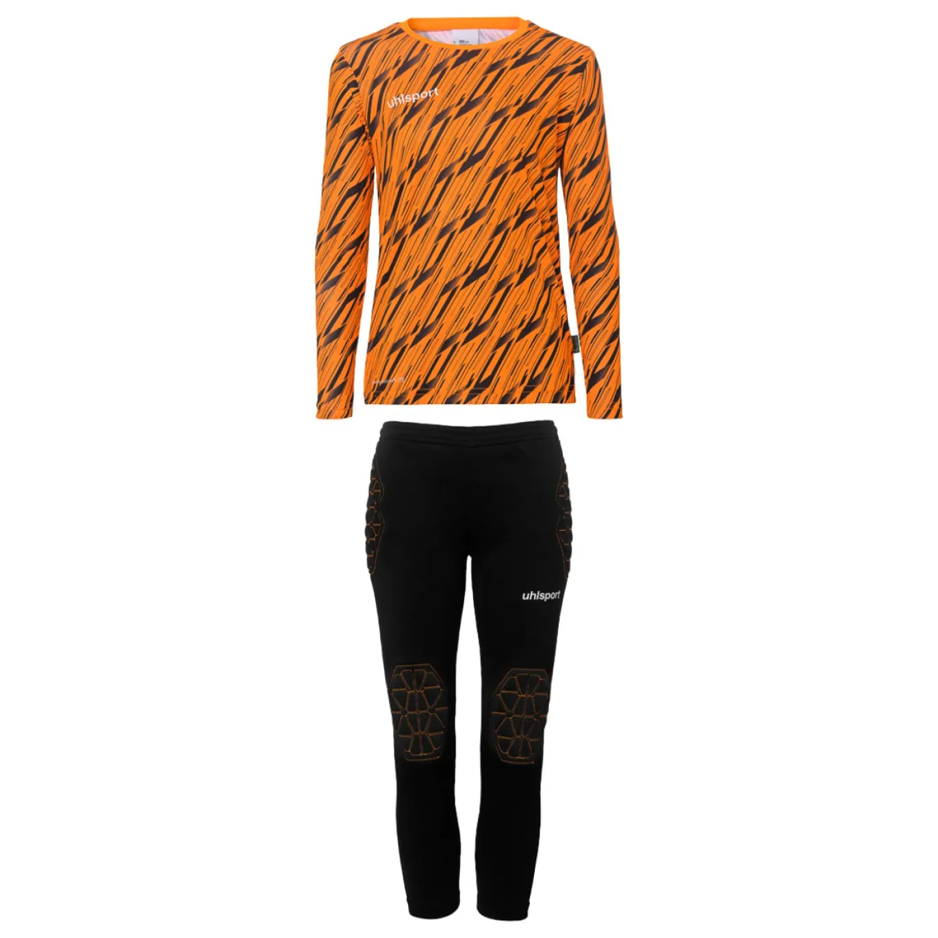 Uhlsport Progressive Keepersset Lange Mouwen Kids Feloranje Zwart