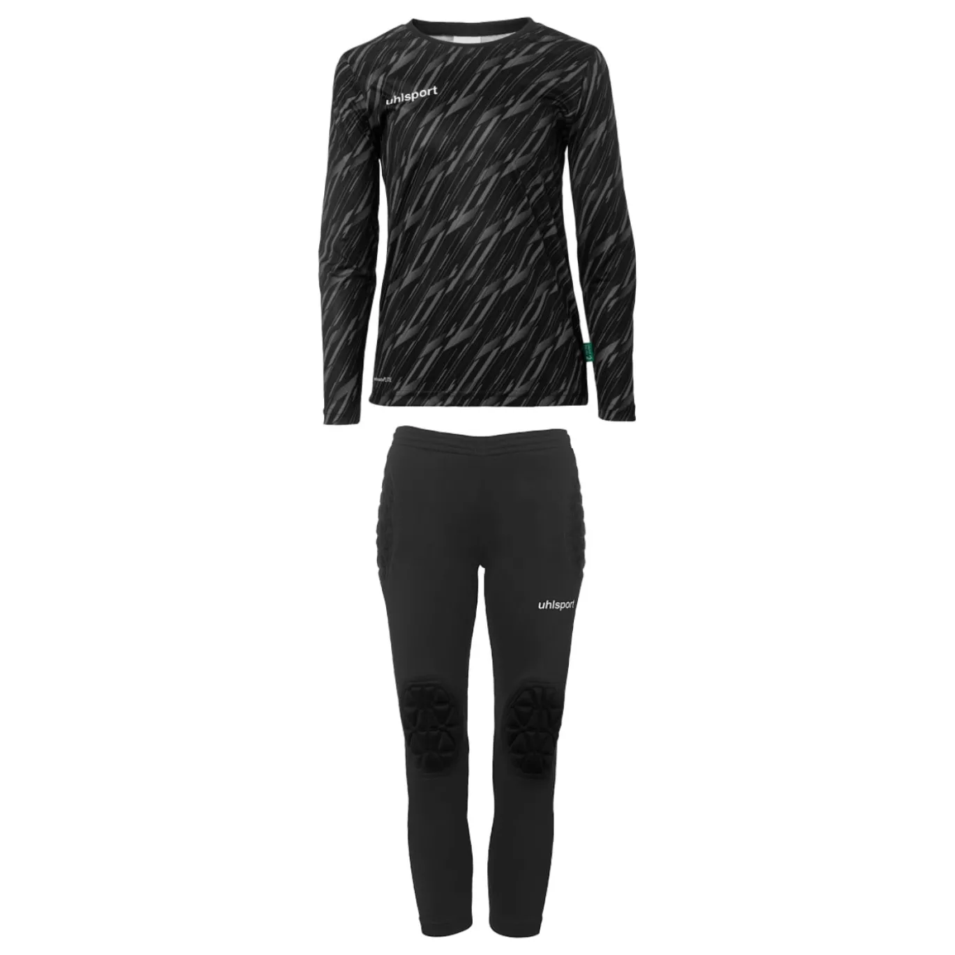 Uhlsport Progressive Keepersset Lange Mouwen Kids Zwart