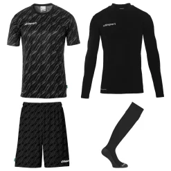 Uhlsport Progressive Keeperstenue Pack Kids Zwart