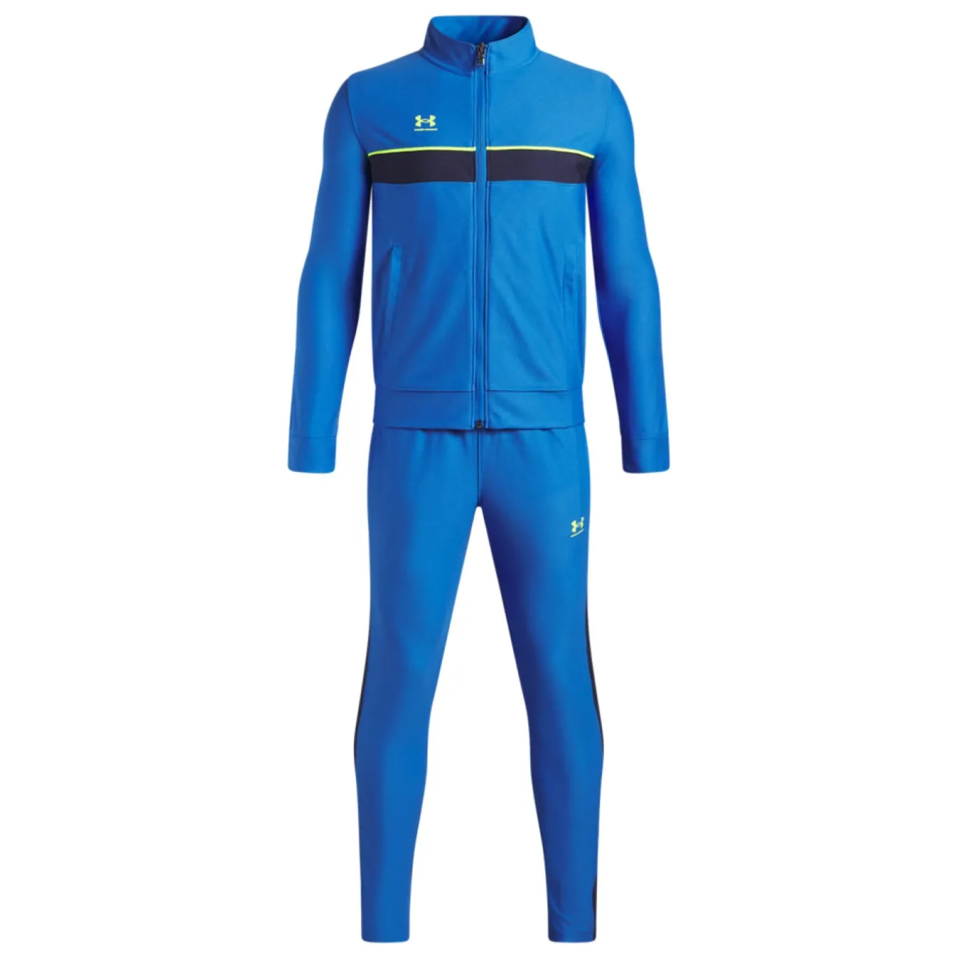 Under Armour Challenger Trainingspak Full-Zip Kids Blauw Lichtgeel