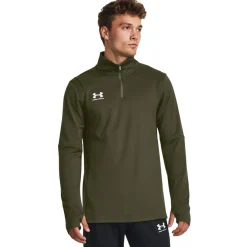 Under Armour Challenger Trainingstrui 1/4-Zip Olijfgroen Wit