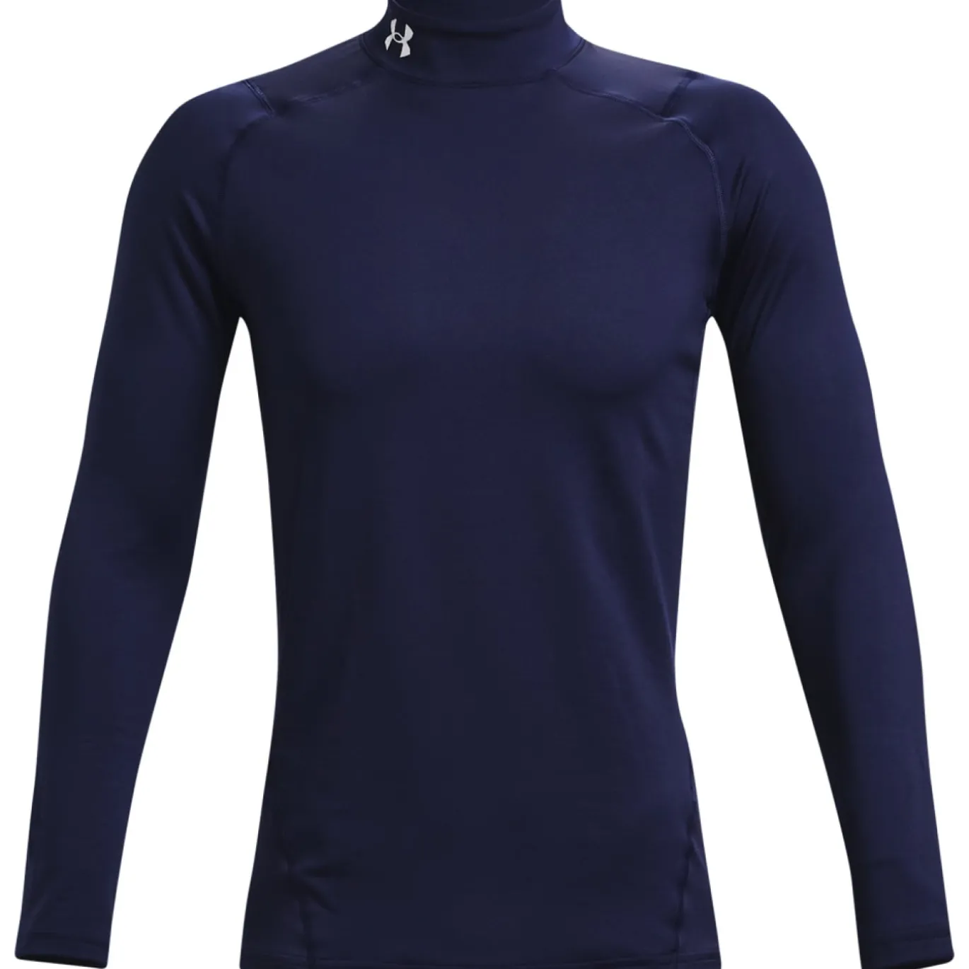 Under Armour ColdGear Fitted Ondershirt Lange Mouwen Donkerblauw Wit