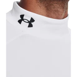 Under Armour ColdGear Fitted Ondershirt Lange Mouwen Wit Zwart