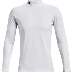 Under Armour ColdGear Fitted Ondershirt Lange Mouwen Wit Zwart