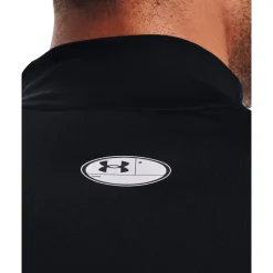 Under Armour ColdGear Fitted Ondershirt Lange Mouwen Zwart Wit
