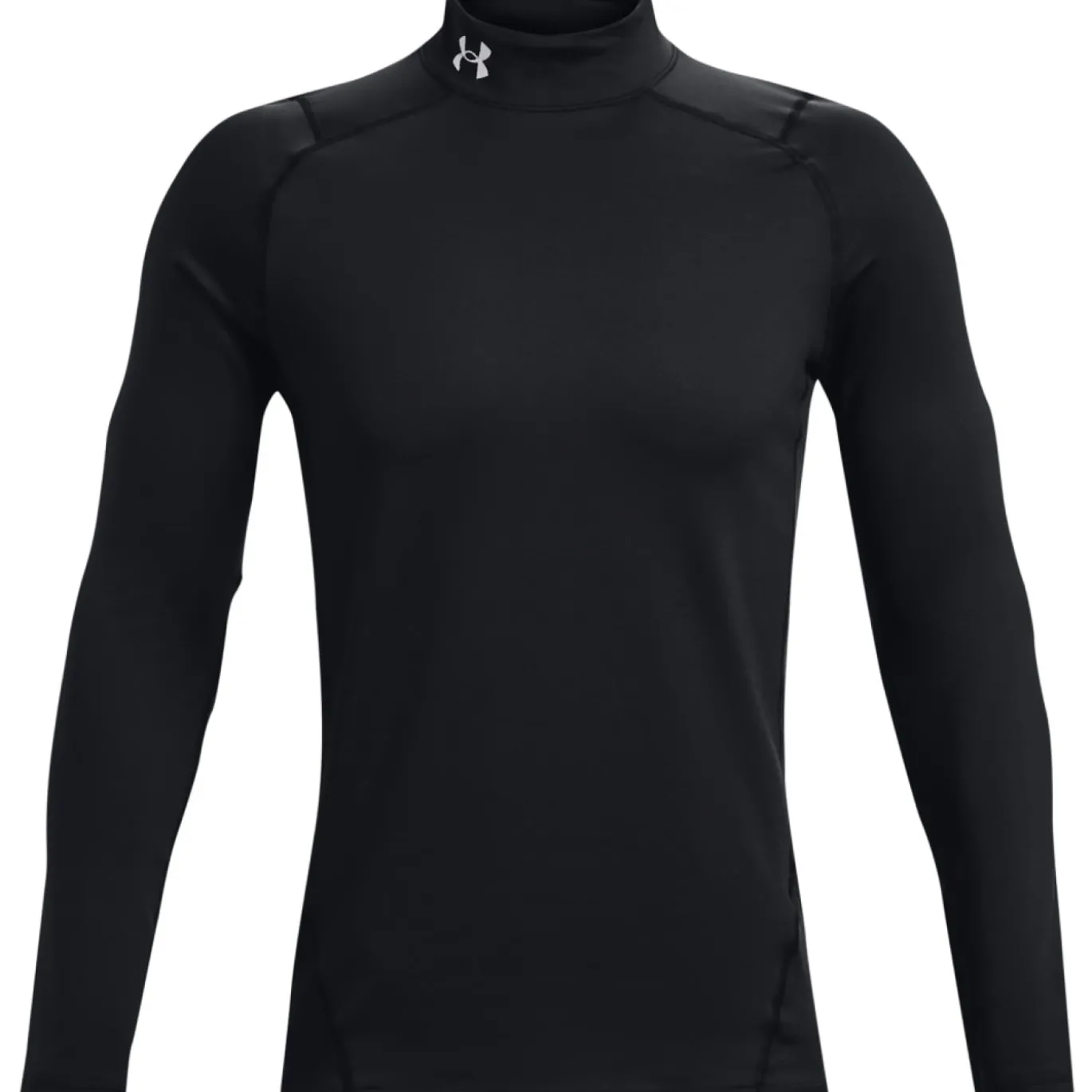 Under Armour ColdGear Fitted Ondershirt Lange Mouwen Zwart Wit
