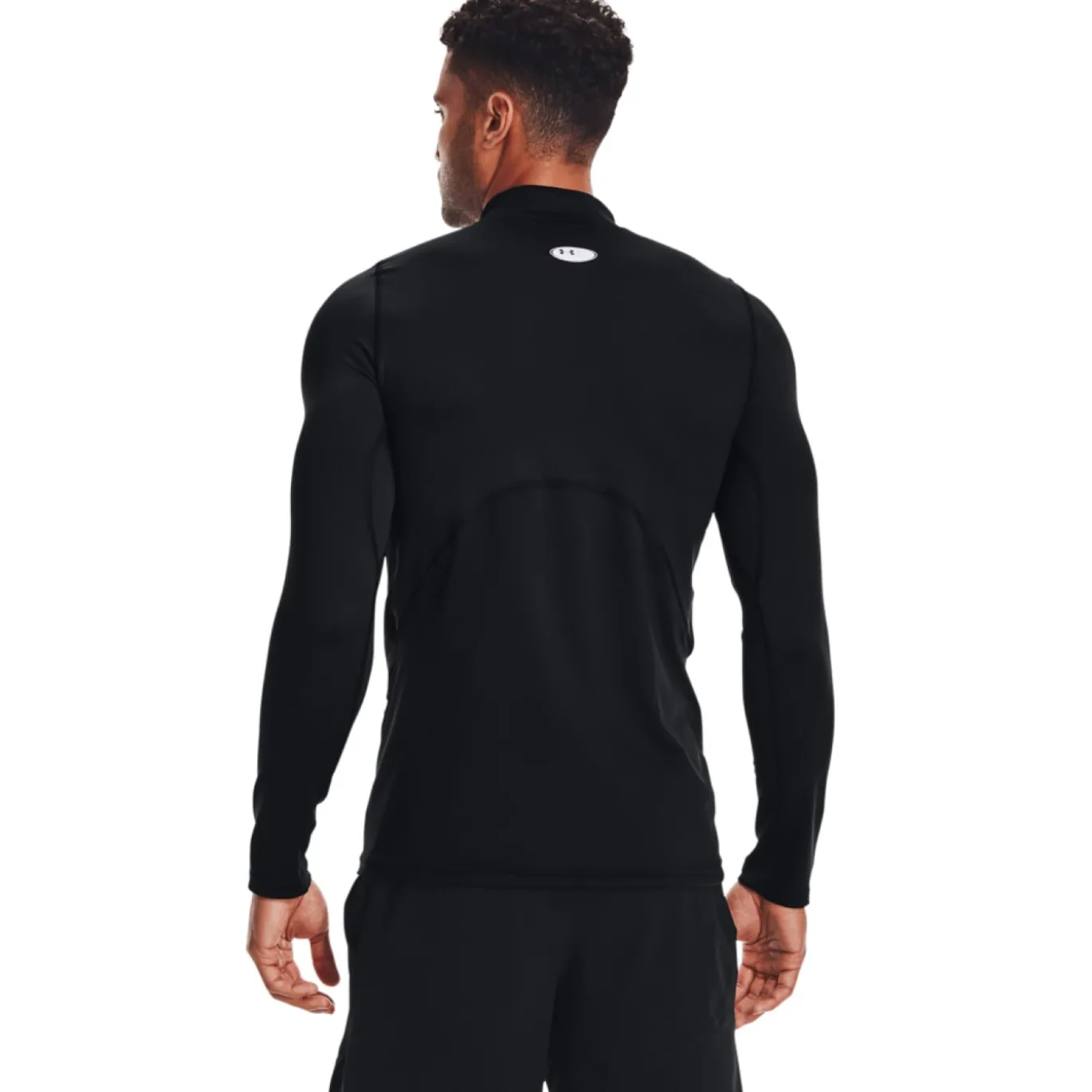 Under Armour ColdGear Fitted Ondershirt Lange Mouwen Zwart Wit